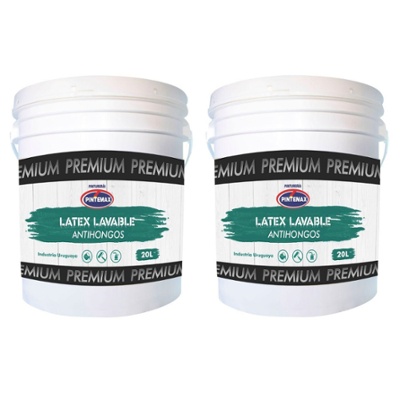 Combo 20+20lts Pintura L�tex Lavable Premium Pintemax