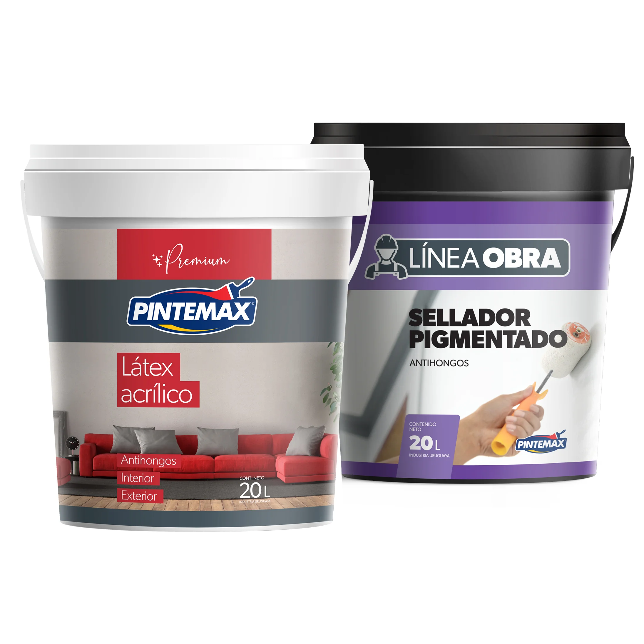 Combo L�tex Interior Premium 20lts + Sellador Pigmentado 20lts Pintemax