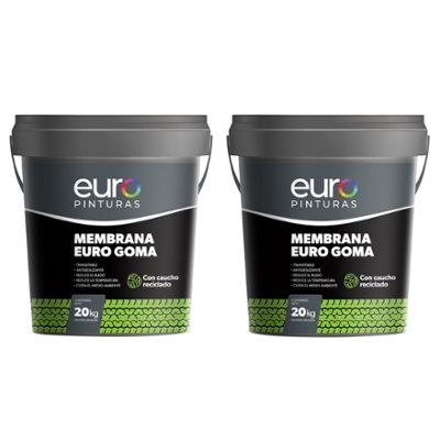 Combo Membrana Impermeabilizante Euro con Goma de Caucho 20 + 20kg Color Gris