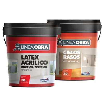 Combo Pintura L�tex Interior-Exterior 20lts + Cielo Raso 20lts Pintemax