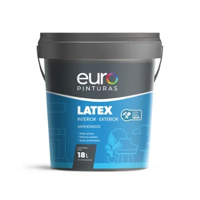 Pintura L�tex Antihongos Interior Exterior Euro 18 lts