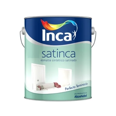 Esmalte sint�tico Satinca de Inca color Negro 4 lts