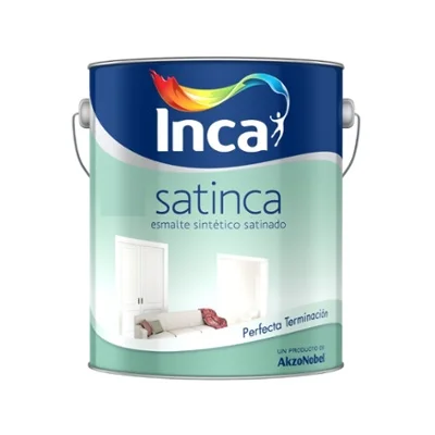 Esmalte sint�tico Satinca de Inca color Negro 1 lts