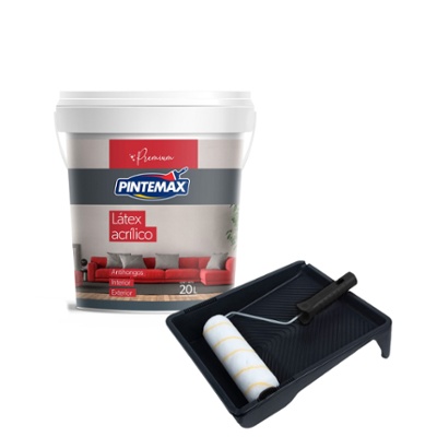 Combo pintura l�tex interior/exterior Premium 20lt + rodillo y bandeja