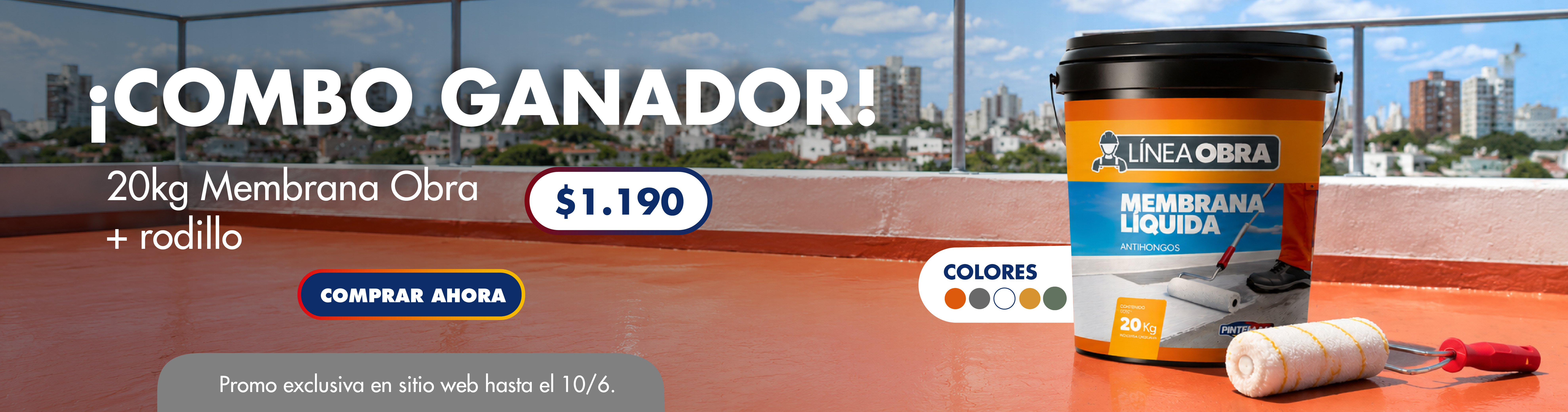 Banner Combo ganador Junio  Membrana Obra + Rodillo