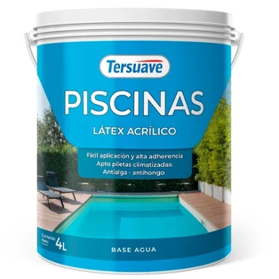 Pintura al agua para piscinas Tersuave color Azul 4lts