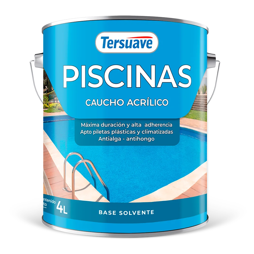 Pintura para piscinas con caucho color Azul 4lts