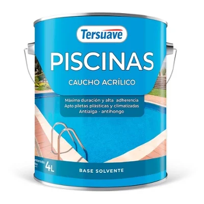Pintura para piscinas con caucho color Blanco 4lts