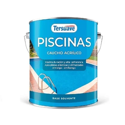 Pintura para piscinas con caucho color Celeste 4lts