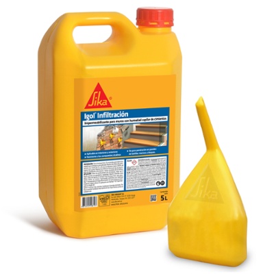 Tratamiento para humedad en muros y paredes Igol Infiltraci�n de Sika 5Lts