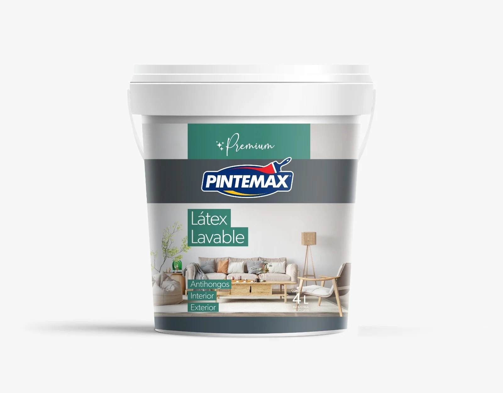 L�tex Lavable Premium Pintemax 4Lts