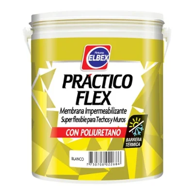 Membrana l�quida Practico Flex Poliuretano Elbex 20Kg Color Azul